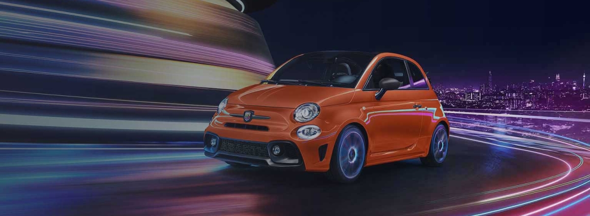 Abarth 595 in colour Orange Racing