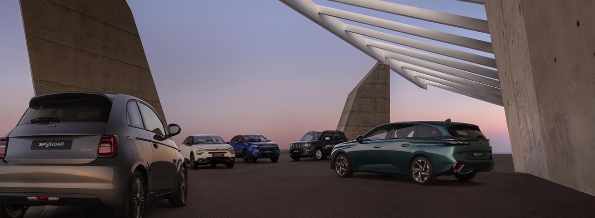 Selection of SPOTICAR vehicles on a bridge during the dat
