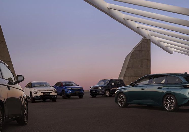 Selection of SPOTICAR vehicles on a bridge during the dat