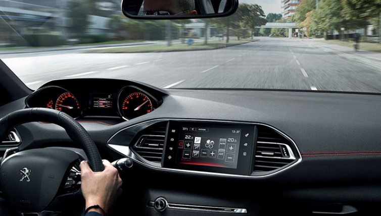 interior shot of person driving ds banner