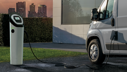 Ducato charging at night 