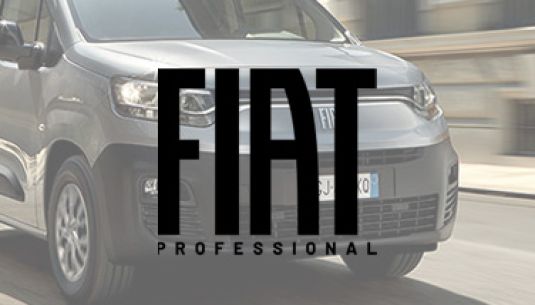 FIAT Professional logo with Doblo in the background