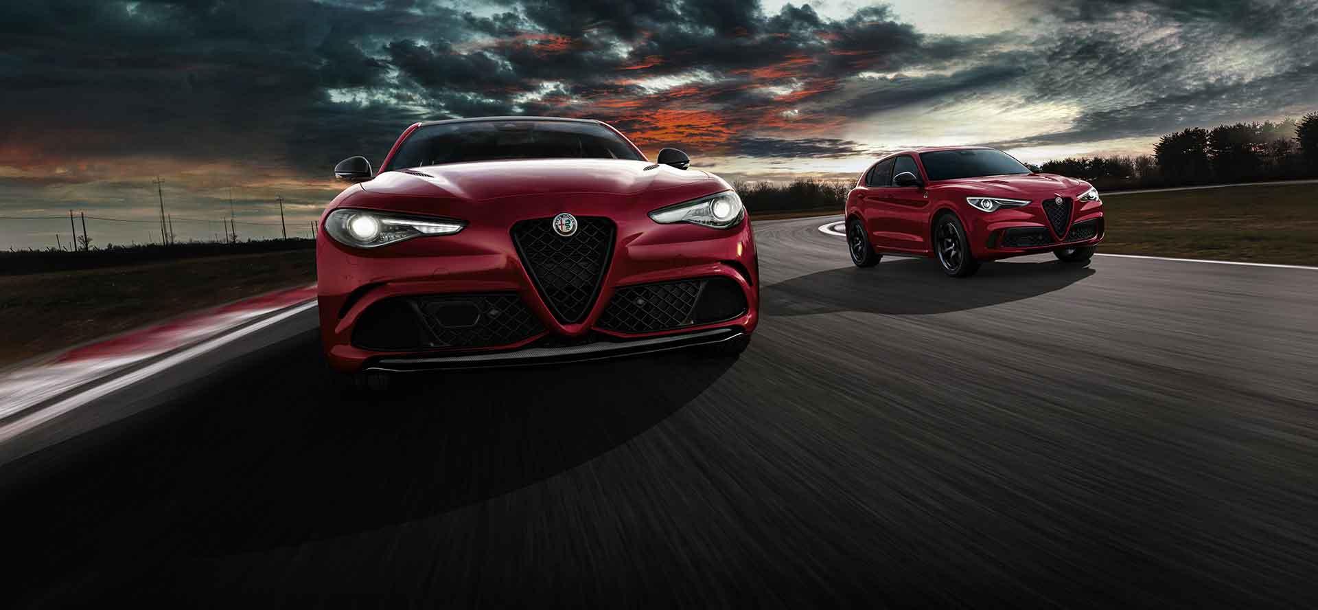 Alfa Romeo quadrifoglio bend shot
