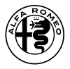 Alfa Romeo logo in black.